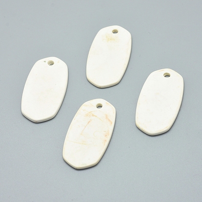 Natural Magnesite Pendants, Oval