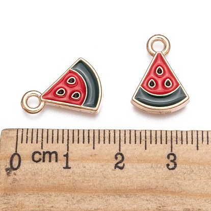 Alloy Enamel Charms, Watermelon