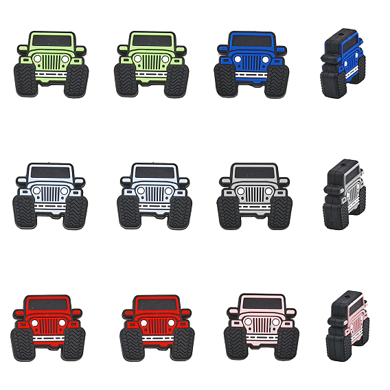 12 шт. 6 цветные экологически чистые силиконовые шарики пищевого качества, автомобиль