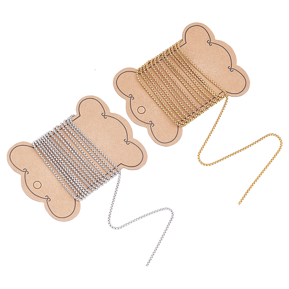 PVD Vacuum Plating 304 Stainless Steel Venetian Chains, with Cardboard Display Card