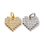 Латунные микро проложить кубического циркония прелести, долговечный, без свинца и без кадмия, сердце