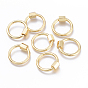 Brass Screw Carabiner Lock Charms, for Necklaces Making, Quick Links, Long-Lasting Plated, Cadmium Free & Lead Free & Nickel Free, Ring
