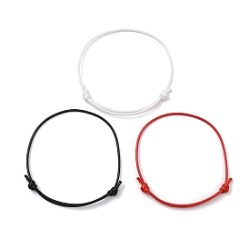 3pcs 3 couleurs cordon en polyester ciré coréen respectueux de l'environnement, pour la fabrication de bracelets ajustables