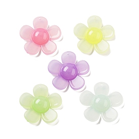 Opaque Resin Pendants, Flower