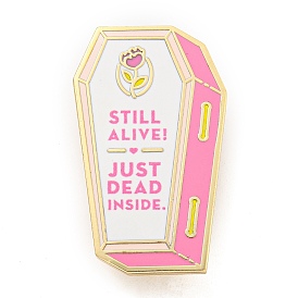 Coffin Alloy Enamel Pin Brooch, for Backpack Clothes