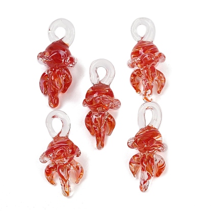 Подвески лэмпворк ручной работы, осьминог