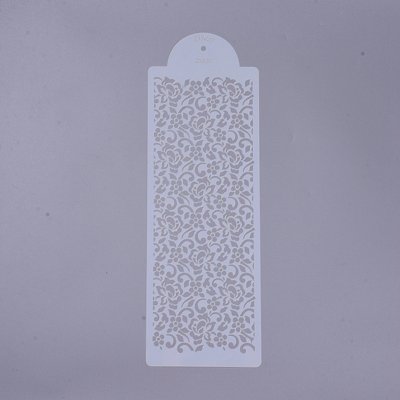 Eco-Friendly Food Grade Plastic Templates Spray Cake Molds, Surface Cake Decorating Stencil Molds, Flower