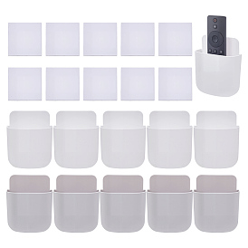 20Sets 2 Colors Plastic Wall-mounted Remote Control Storage Box, Rectangle