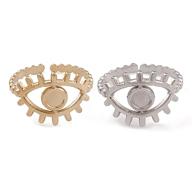 304 Stainless Steel Eye Open Cuff Rings for Women