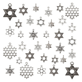 78 шт 11 стили подвески из сплава в тибетском стиле, звезды прелести