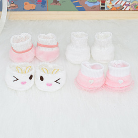Plush Cloth Doll Shoes, for Cotton Doll Making Supplies