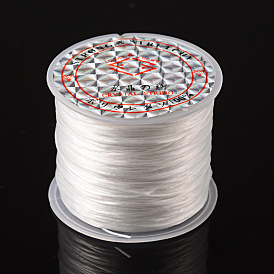 Cuerda de spandex de cristal elástico plano, hilo de cuentas elástico, para hacer la pulsera elástica