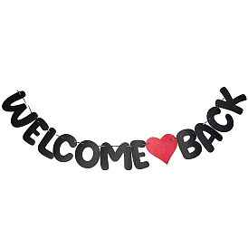 Бумажный баннер с надписью «Добро пожаловать обратно», для праздничных украшений