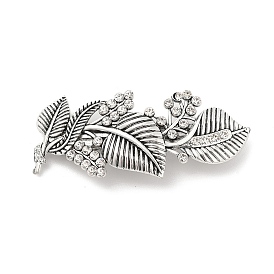 Leaf Alloy Rhinestone Hair Barrettes, Hair Accessories for Women Girl