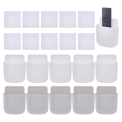 20Sets 2 Colors Plastic Wall-mounted Remote Control Storage Box, Rectangle