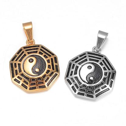 316 Surgical Stainless Steel Pendants, Yin Yang