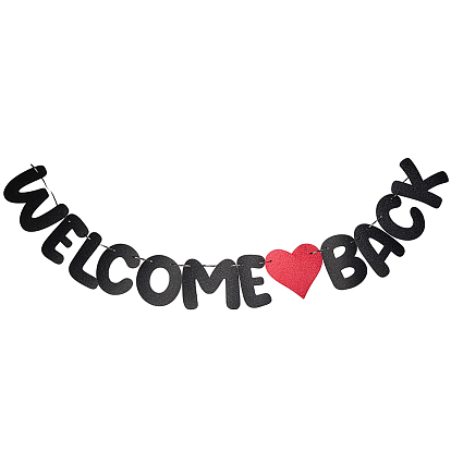 Бумажный баннер с надписью «Добро пожаловать обратно», для праздничных украшений