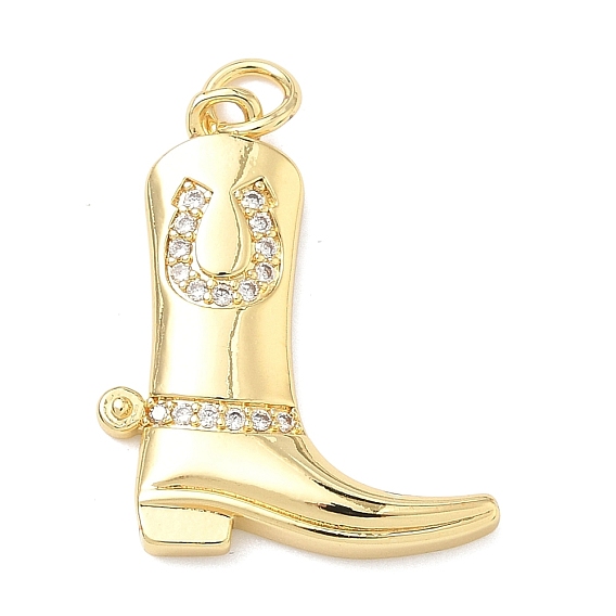 Латунные микро проложить кубического циркония подвески, подвески для обуви/ботинок, долговечный, стойки покрытие, без свинца и без кадмия, с целью перехода в кольце