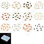 40pcs 10 colors Electroplated Glass Links Connectors, with Golden Brass Findings, Cadmium Free & Lead Free, Faceted, Polygon