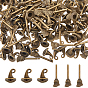 140 pcs 2 styles pendentifs en alliage de style tibétain, charmes de chapeau de magicien