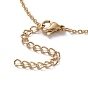 304 Stainless Steel Chain Necklaces, with Brass Micro Pave Cubic Zirconia Pendants, Infinity Love for Women