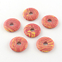 Donut/Pi Disc Gemstone Pendants, 22x4mm, Hole: 6mm