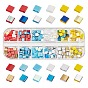 480Pcs 12 Colors Opaque Glass Seed Beads, 2-Hole, Rectangle