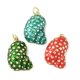 Латунь эмаль подвески, подвески в форме раковины, стойки покрытие, без кадмия и без свинца, долговечный, реальный 18 k позолоченный