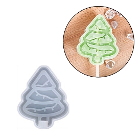 DIY moldes de silicona para paletas heladas de árbol de Navidad, para helado, fabricación de artesanía de resina