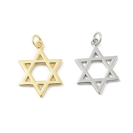 Латунные подвески, без кадмия, без никеля и без свинца, с целью перехода в кольце, гексаграмма обереги