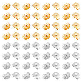 304 фрикционные ушные гайки из нержавеющей стали, серьги для серьги-гвоздики, покрытие баррель