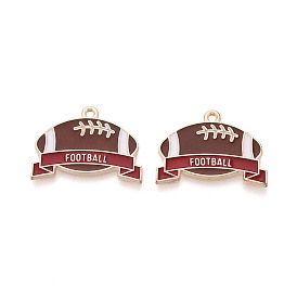 Подвески из эмали и сплава, регби прелести, золотые
