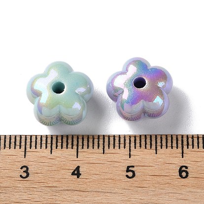 UV Plating Acrylic Beads, Flower
