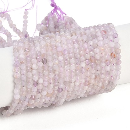 Природный аметист нитей бисера, граненые, круглые