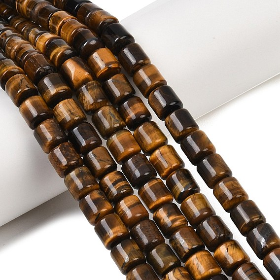 Природных тигровый глаз бисер нитей, колонка, класса AB