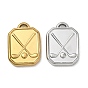 304 Stainless Steel Pendants, Rectangle with Golf Club Charms
