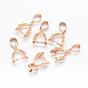 Rack Plating Brass Pendant Bails, Ice Pick Pinch Bails For Pendant Making, 13x9x7mm, Hole: 5x3.5mm, Pin: 1mm