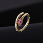 Fashionable Snake Diamond-encrusted Ring for Women - Elegant, Luxurious, Stylish, Eye-catching.