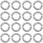 20Pcs Tibetan Style Alloy Linking Rings, Round Ring with Word Best Friends