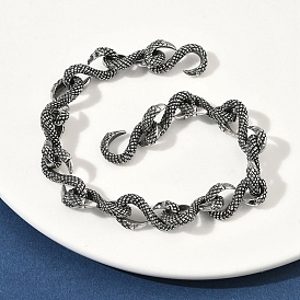 304 браслеты-цепочки из нержавеющей стали для мужчин и женщин, змея