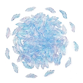 100 шт. подвески из прозрачного стекла, окрашенные методом запекания, лист, два тона