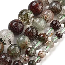 Natural Four Seasons Lodolite Quartz Beads Strands, Round