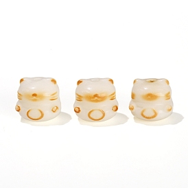 Perles de racine de bodhi naturelles sculptées, perles bouddha, chat chanceux