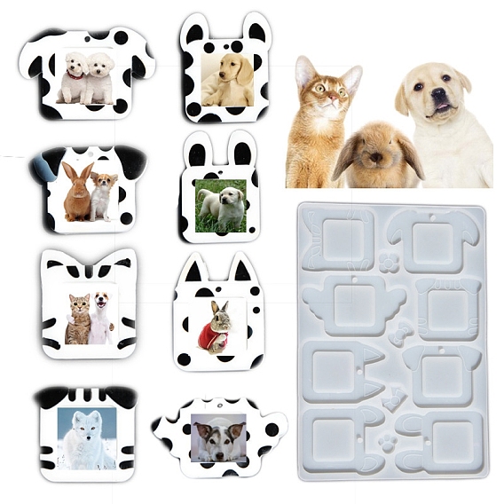 Силиконовые формы, формы для подвесных фоторамок, формы для литья гипсовой смолы, белые