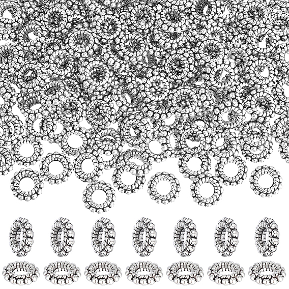 300 Perles en alliage de style tibétain, sans cadmium et sans plomb, donut