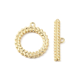 Brass Toggle Clasps, Wheat Ear Ring