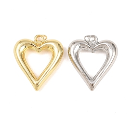 Латунные подвески, сердце прелести, стойки покрытие, долговечный, без кадмия и без свинца