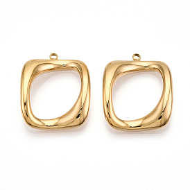 304 подвески из нержавеющей стали, ионное покрытие (ip), прямоугольник амулеты