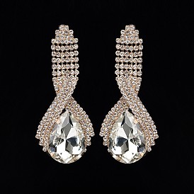 Fashion Crystal Long Earrings - European and American Style, Elegant and Charming.