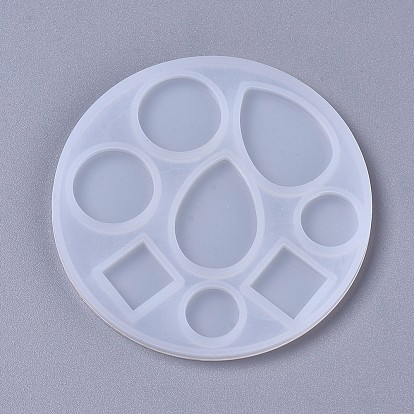 Silicone Molds, Resin Casting Molds, For UV Resin, Epoxy Resin Jewelry Making, Mixed Shapes, Teardrop & Flat Round & Rhombus